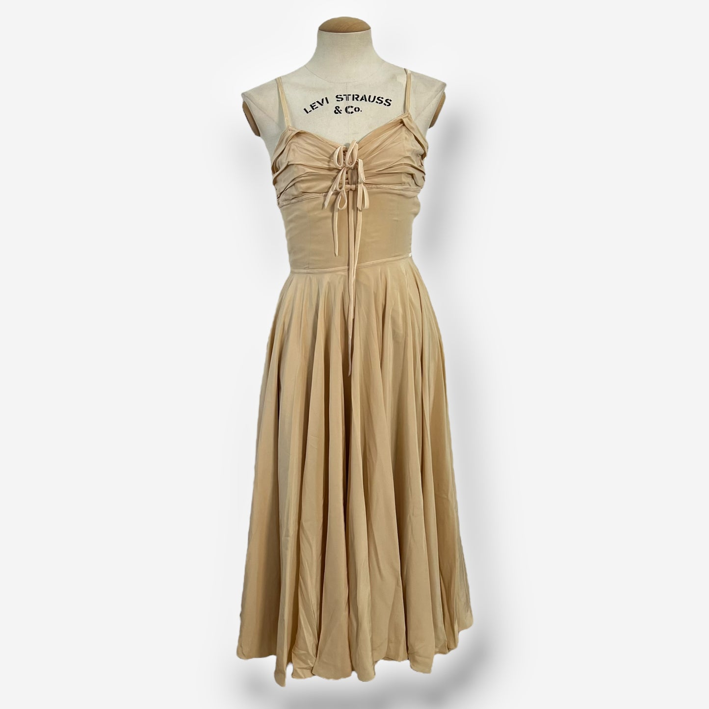 Christian Dior by John Galliano, Nude Silk Midi Dress, 2006
