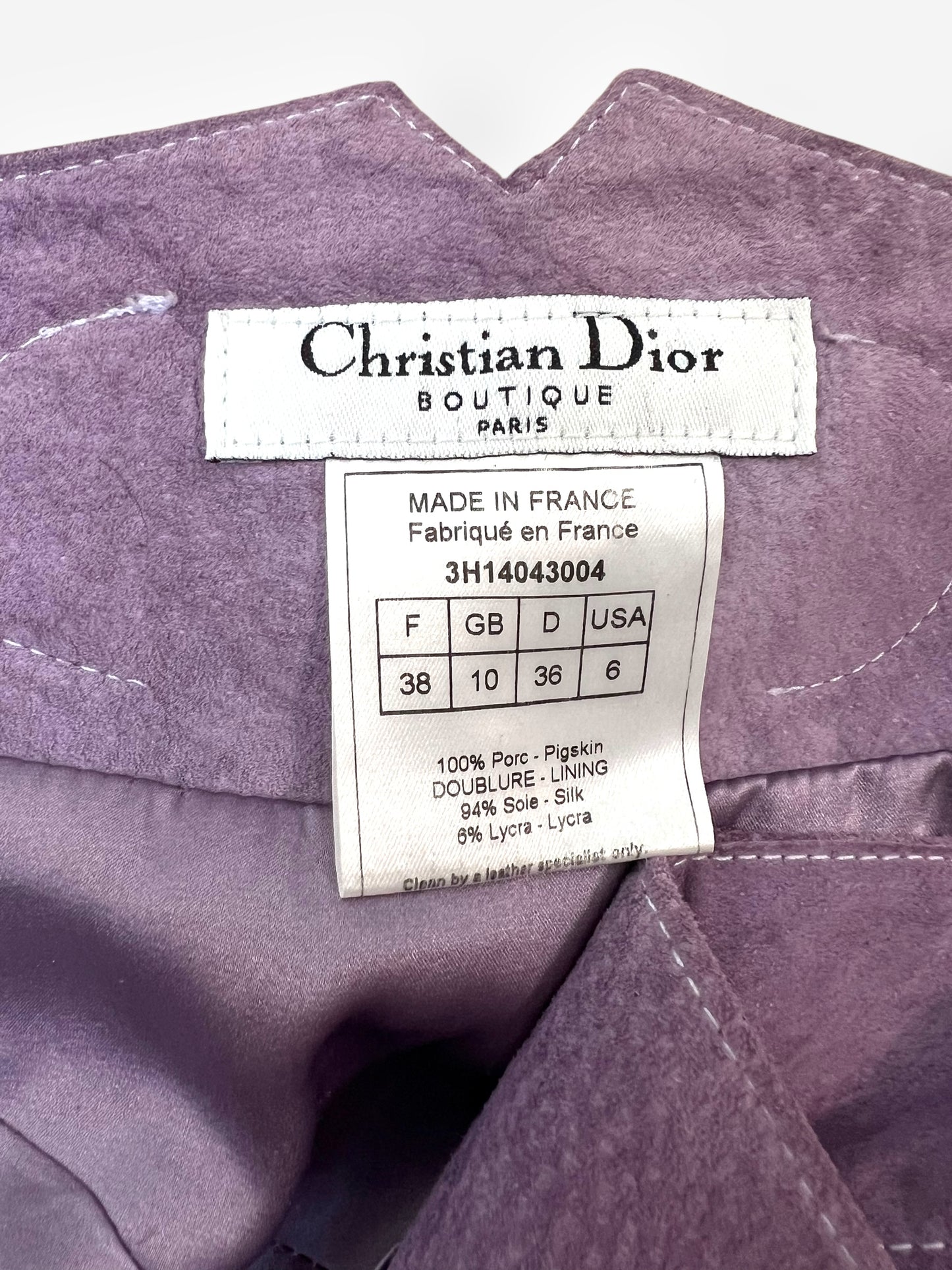 Christian Dior F/W 2003 Lilac Suede Biker Ensemble