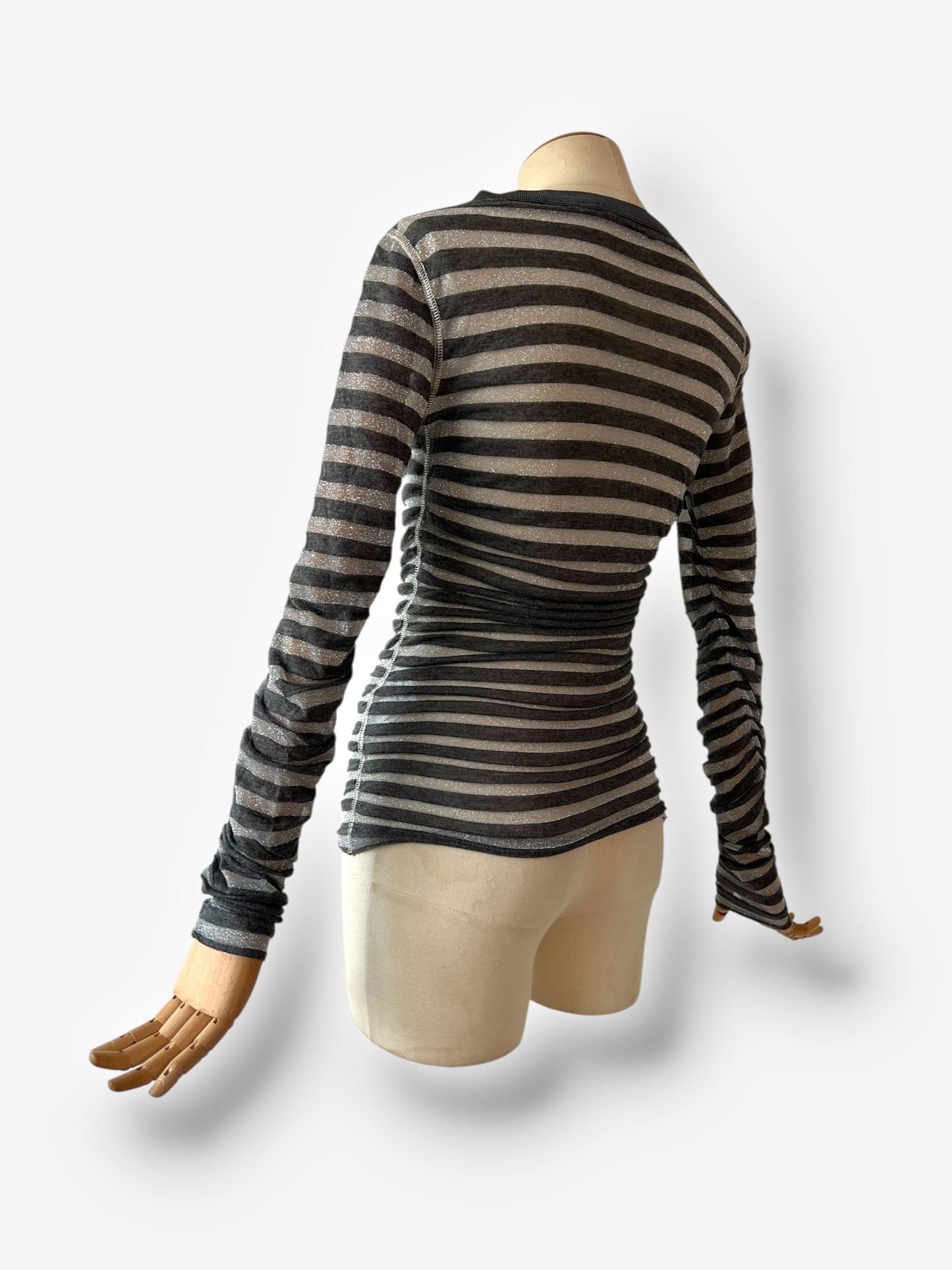 Dolce & Gabbana 2000s Sheer Stripe Long Top