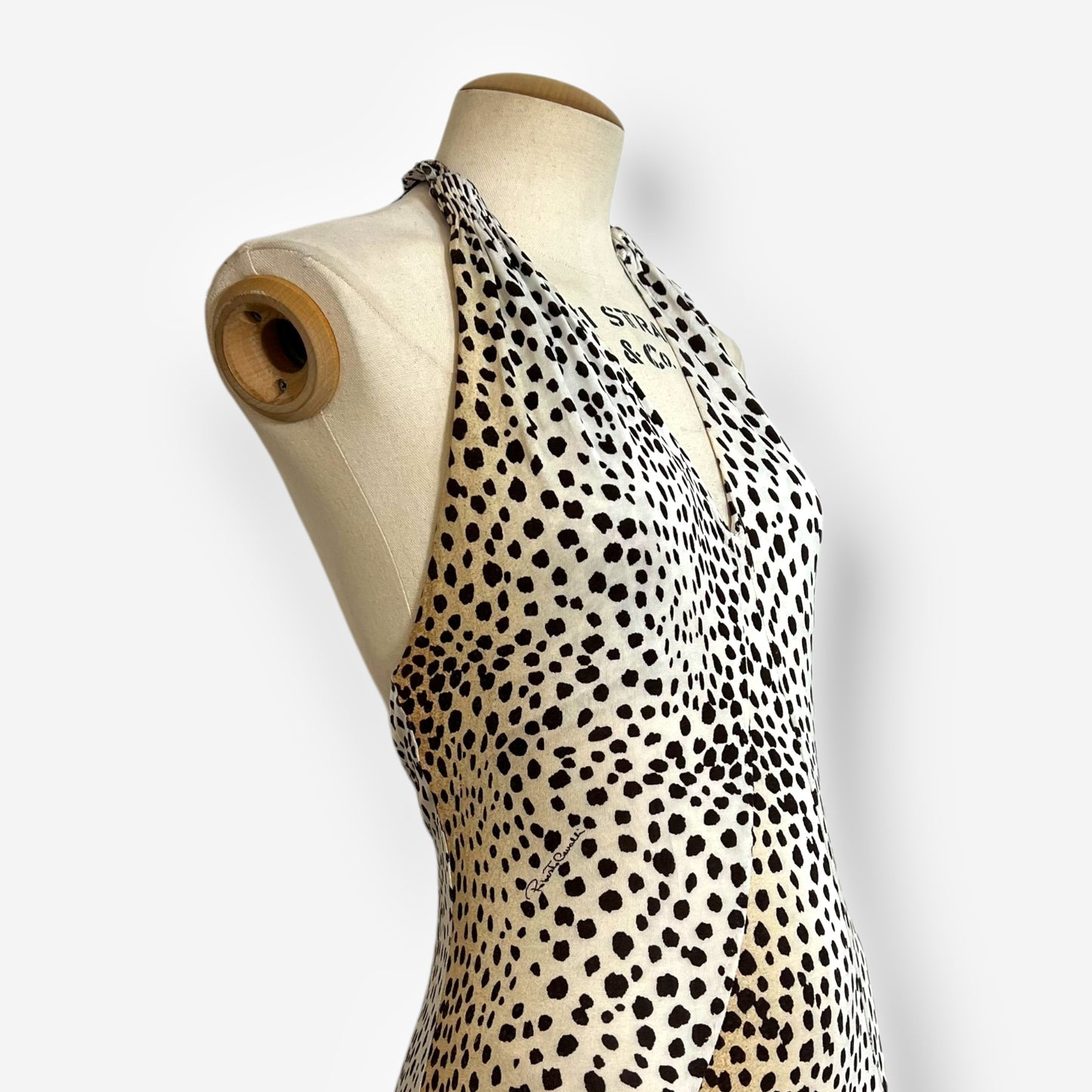 Roberto Cavalli Halter Neck Leopard Print Dress, 2007