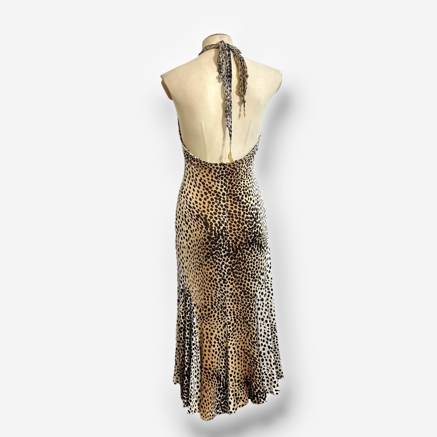Roberto Cavalli Halter Neck Leopard Print Dress, 2007