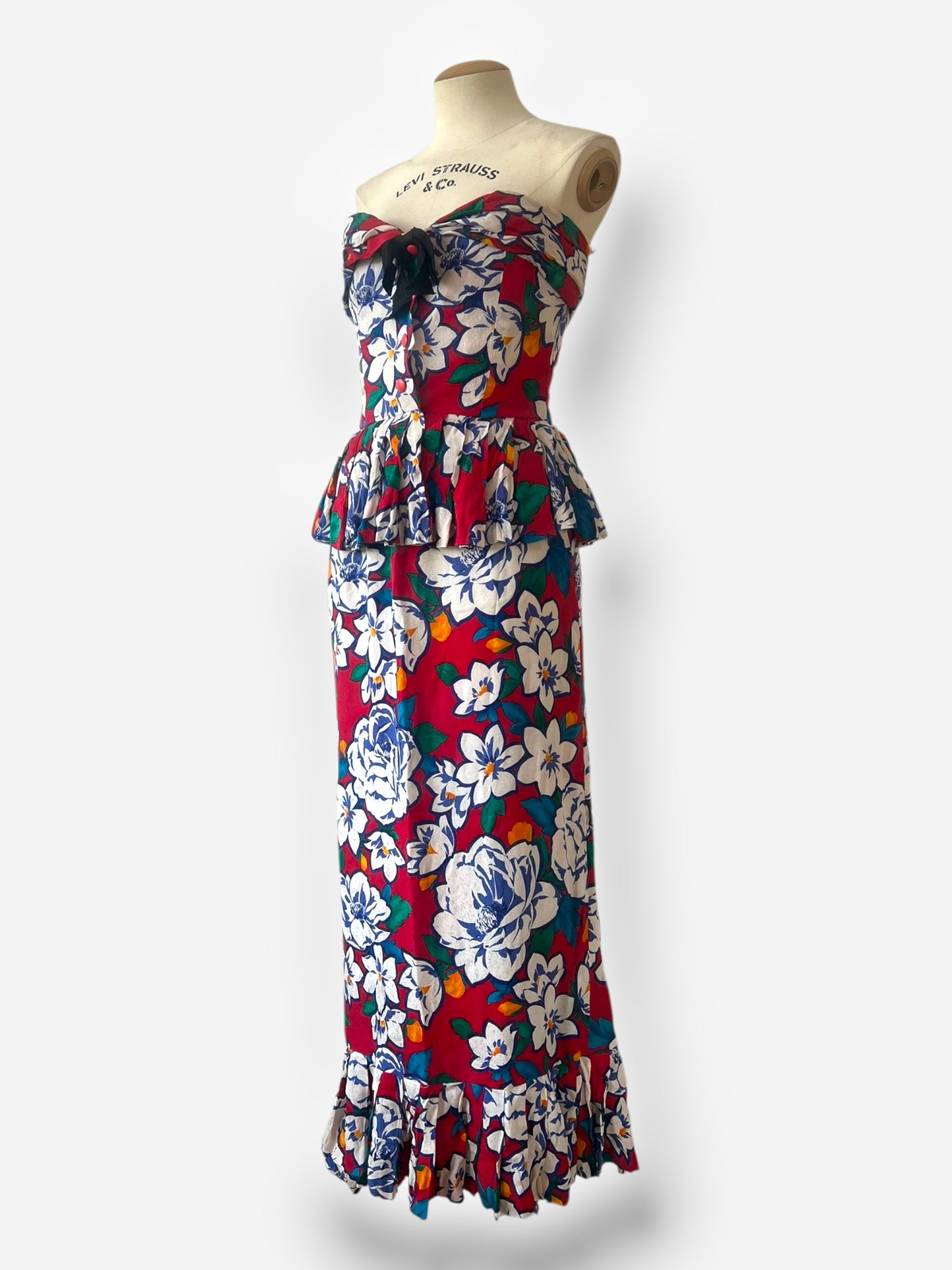 Vintage Christian Dior Silk Ensemble, circa 1980s — Hawaii Print