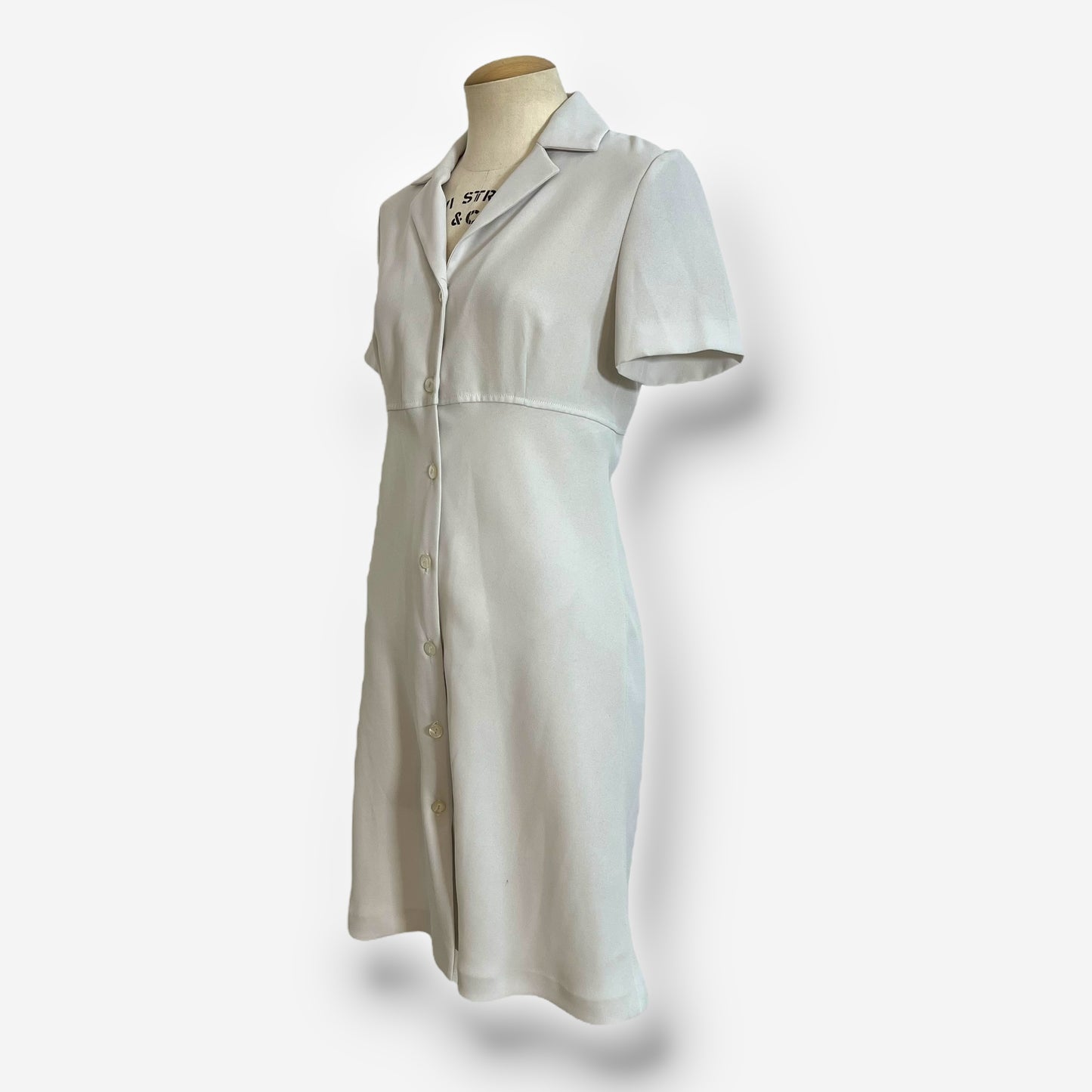 Miu Miu, White Shirt Dress with Button Front, circa 1995