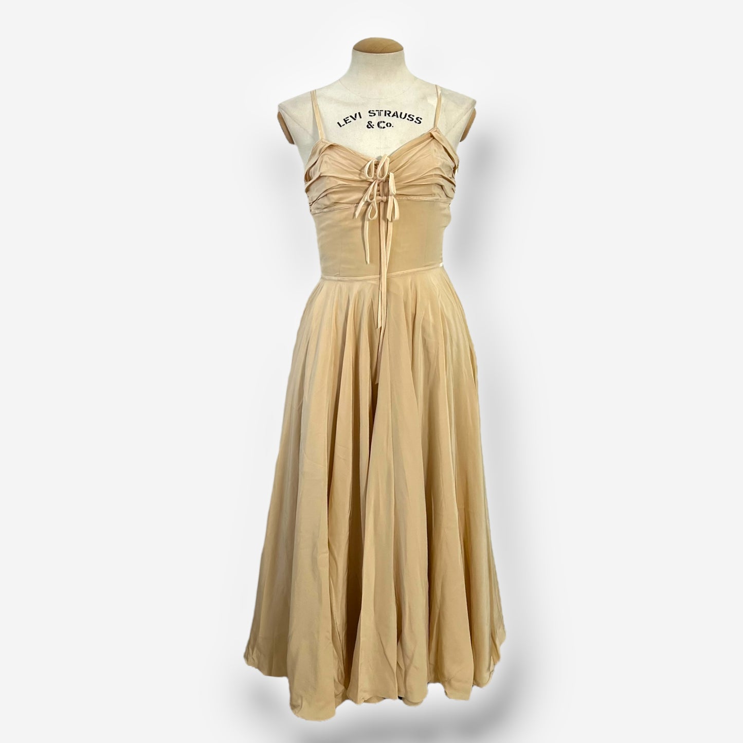 Christian Dior by John Galliano, Nude Silk Midi Dress, 2006
