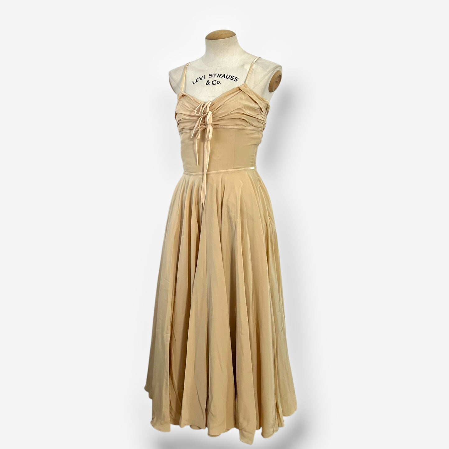 Christian Dior by John Galliano, Nude Silk Midi Dress, 2006