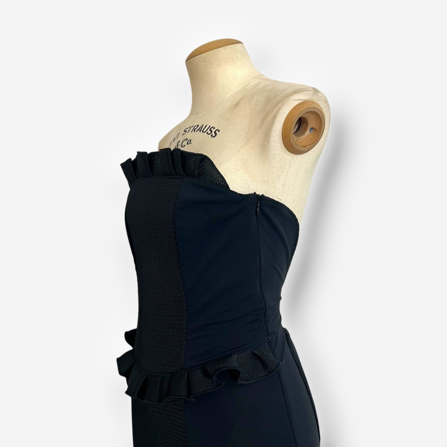 Miu Miu, Black Strapless Ruffle Maxi Dress, Fall/Winter 1999 – Look 42