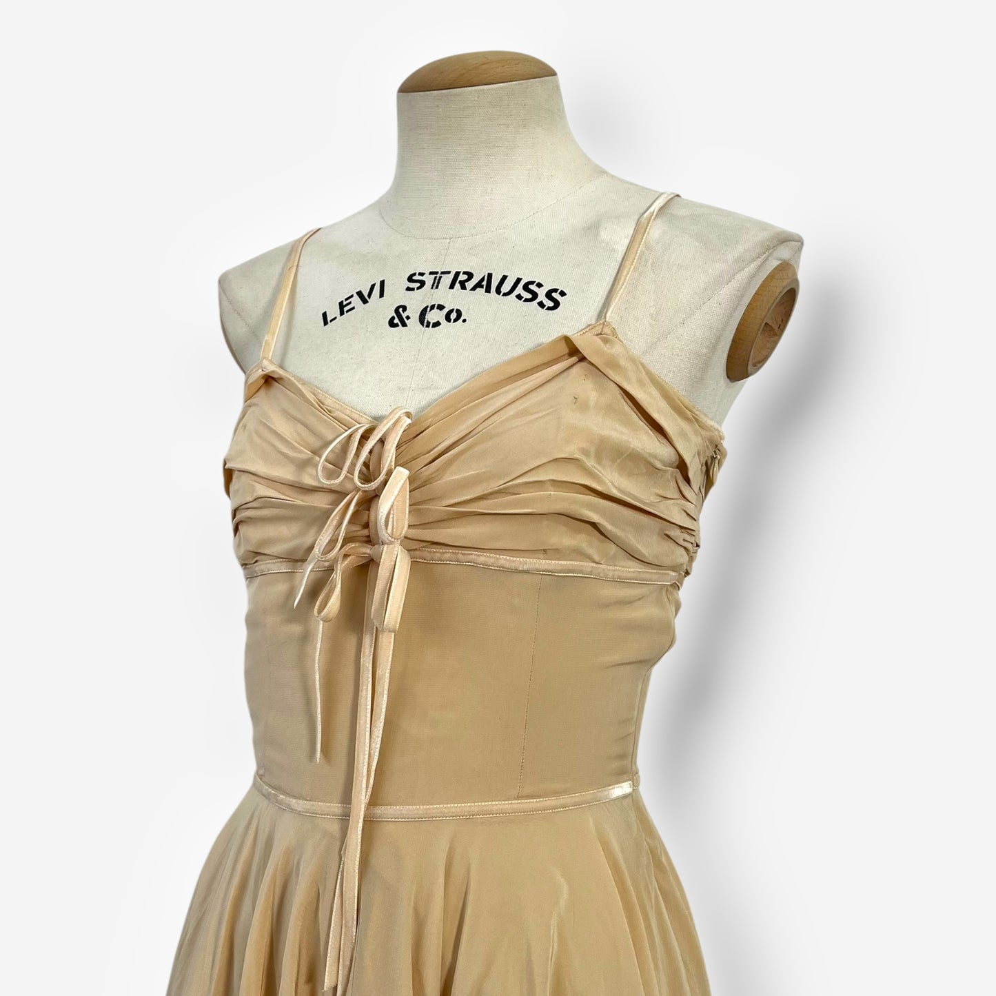 Christian Dior by John Galliano, Nude Silk Midi Dress, 2006