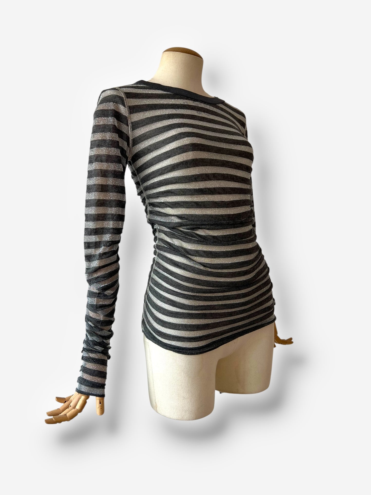 Dolce & Gabbana 2000s Sheer Stripe Long Top
