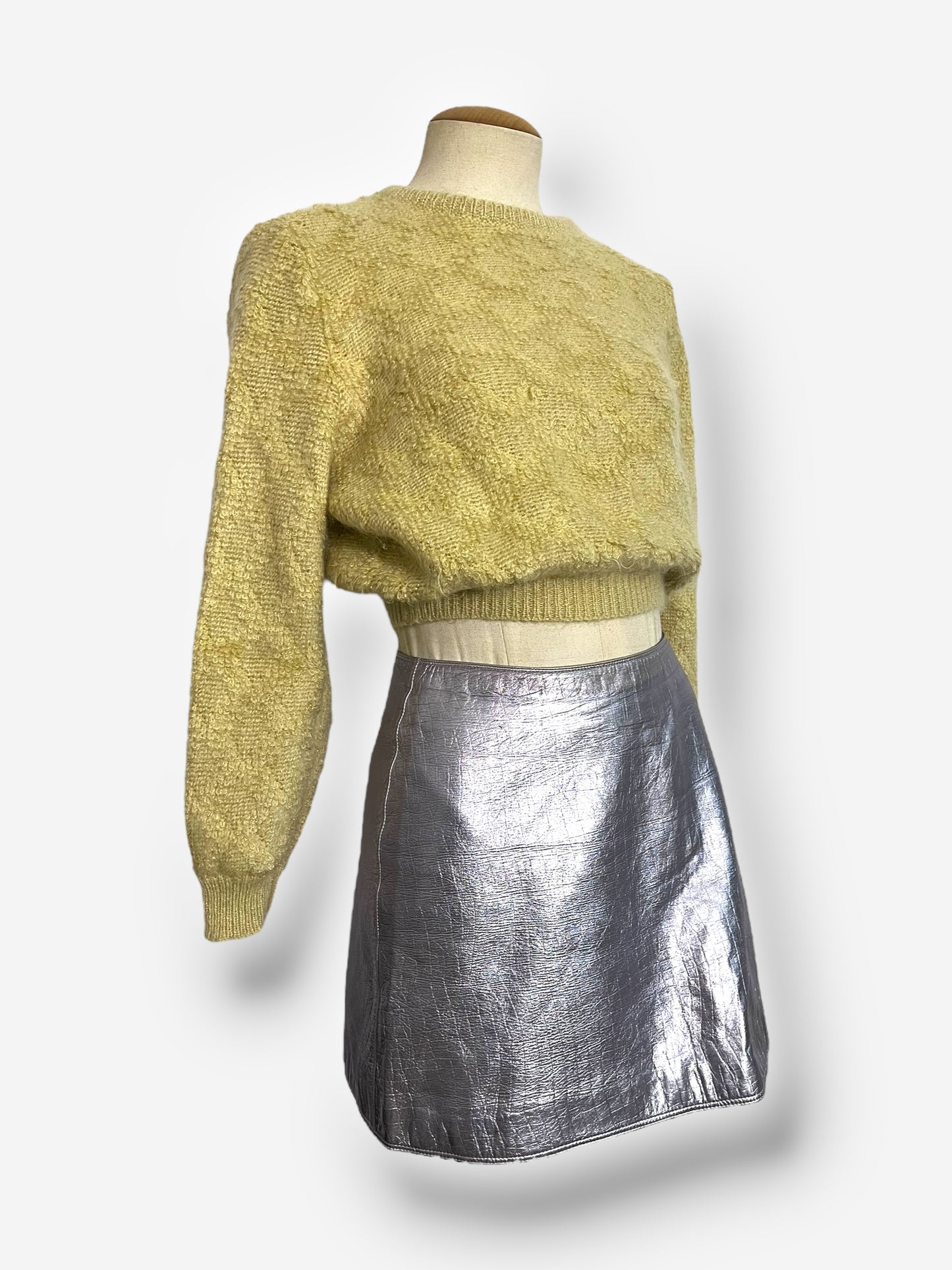 Versace, Fall/Winter 1994 Two-Piece leather knit Ensemble