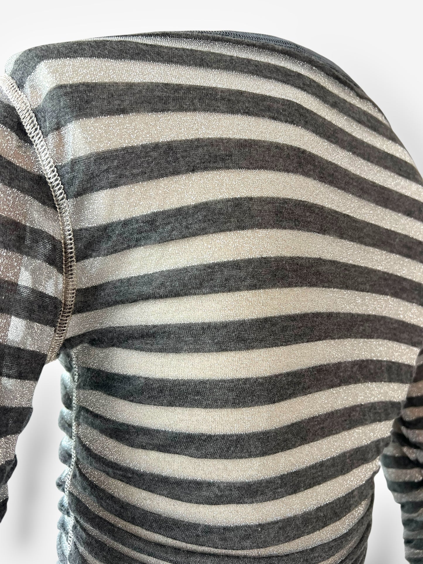 Dolce & Gabbana 2000s Sheer Stripe Long Top