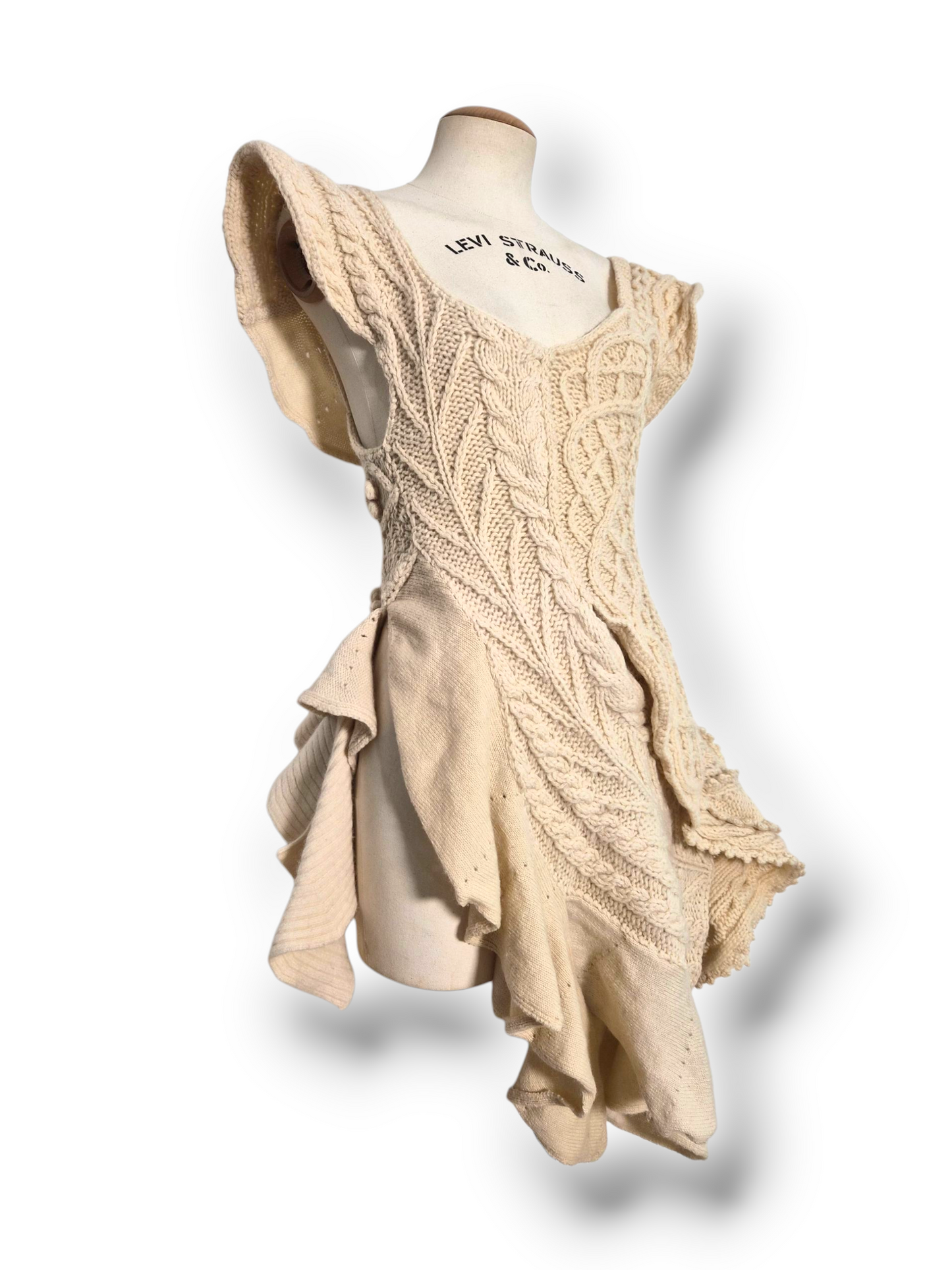 Comme des Garçons by Tao, hand crochet and knit wool dress, 2007