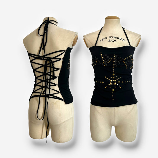 D&G Studded Lace-Up Halter Top – Spring/Summer 2003