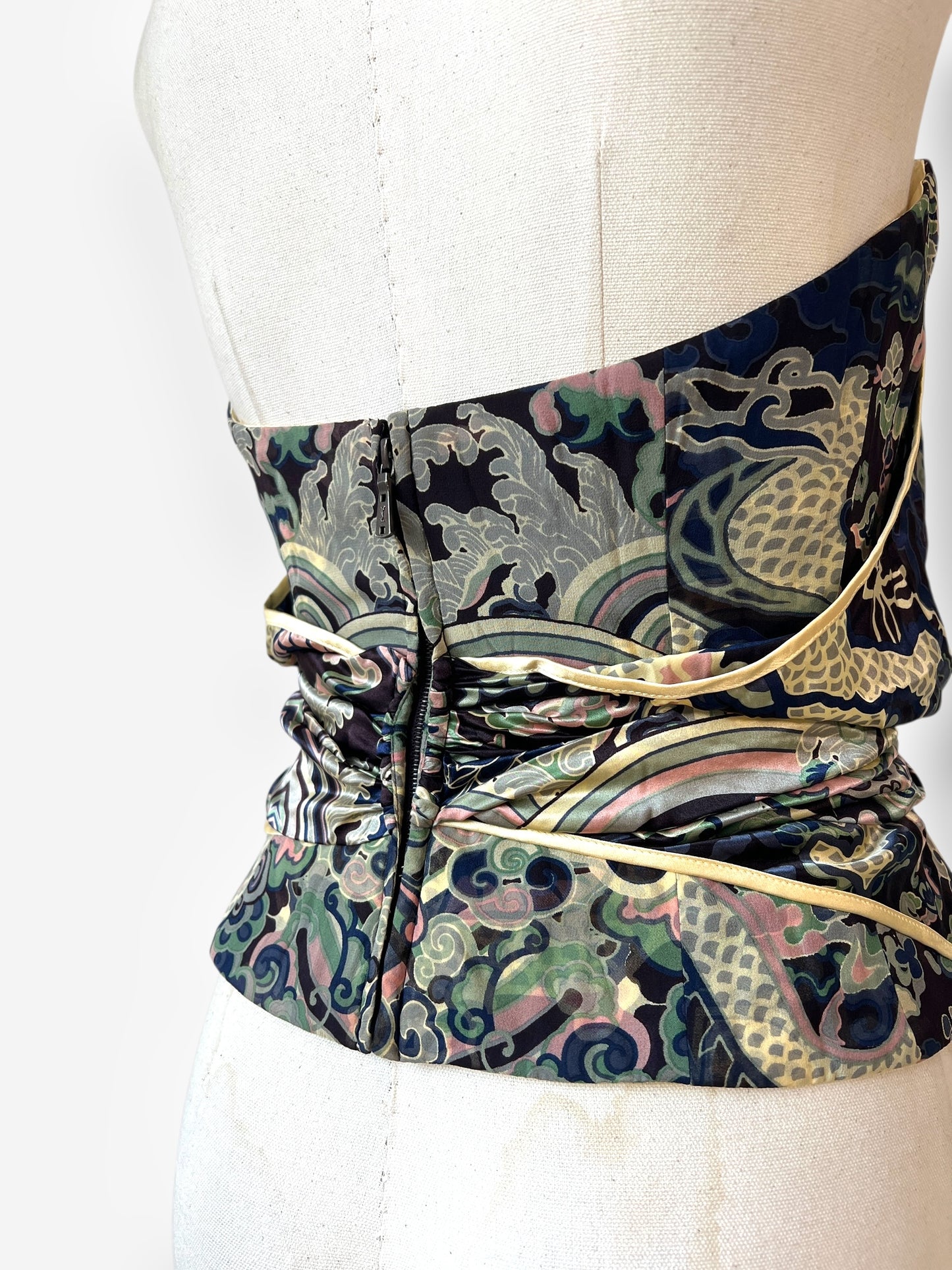 Yves Saint Laurent by Tom ford 2004 halter asian inspired top