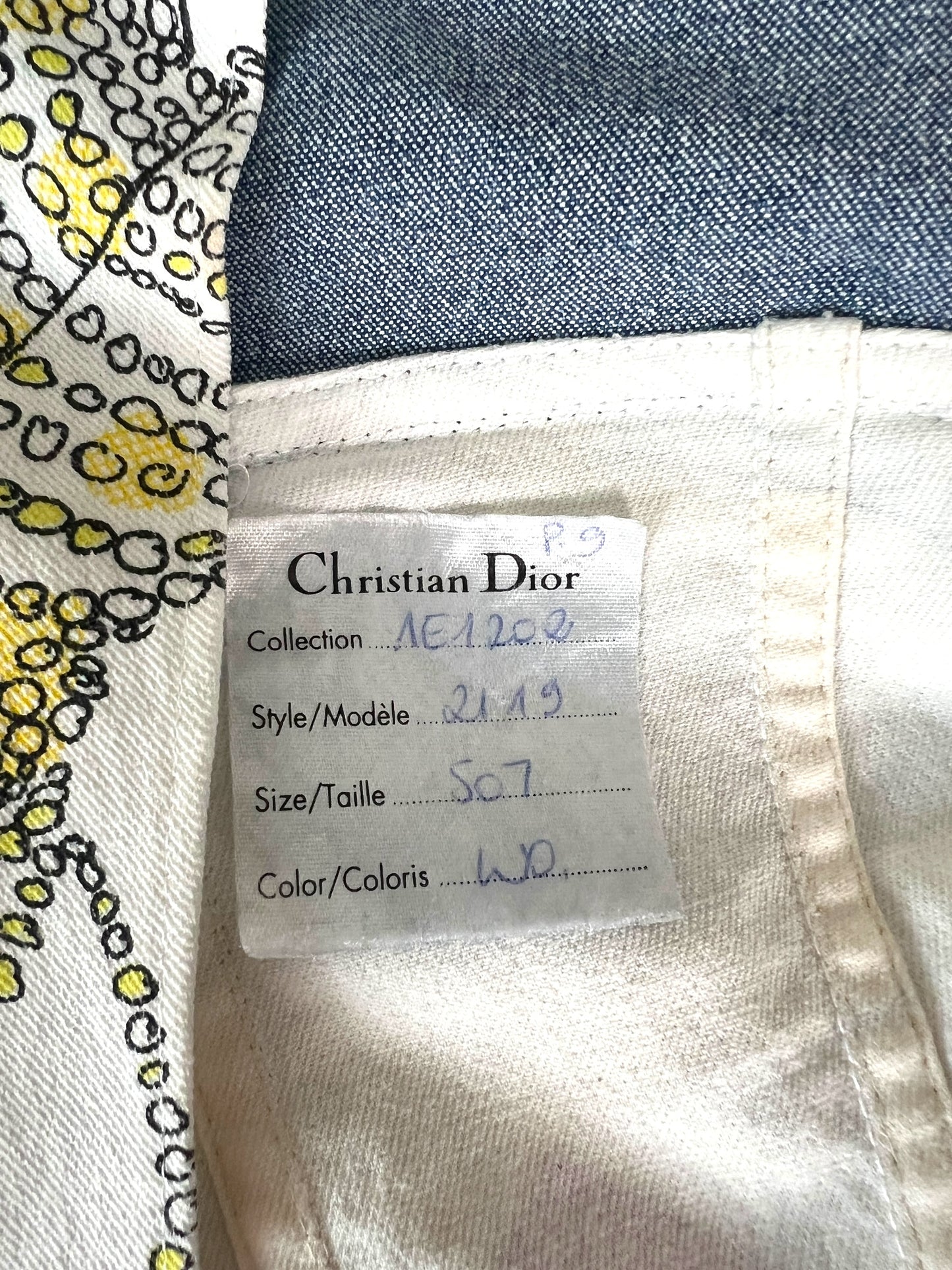 Christian Dior by John Galliano Sample Printed Denim Jacket, 2001