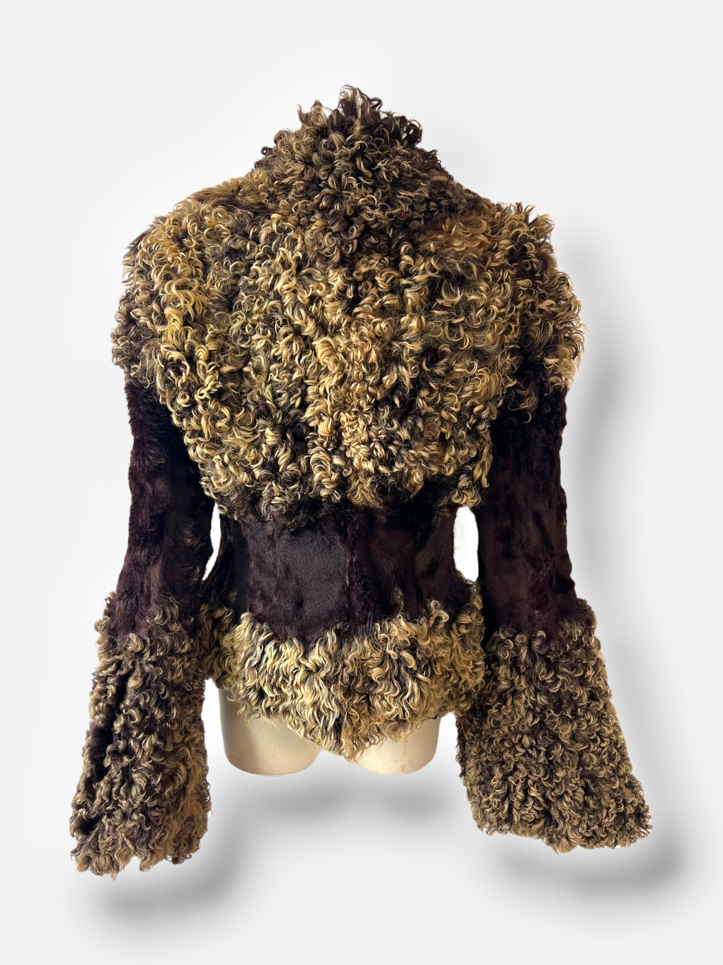 Roberto Cavalli Brown Mongolian Lamb Fur Jacket, Fall/Winter 1999