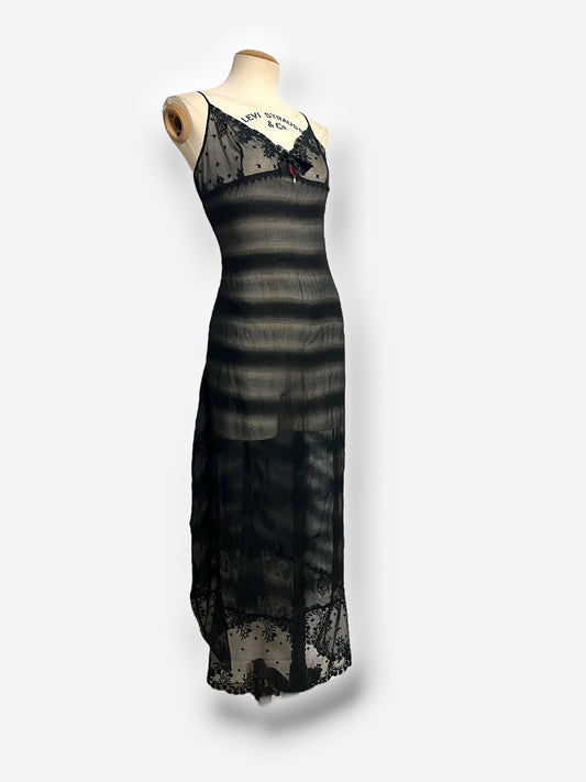 Christian Dior by John Galliano Sheer Silk Slip Dress, circa early 2000s