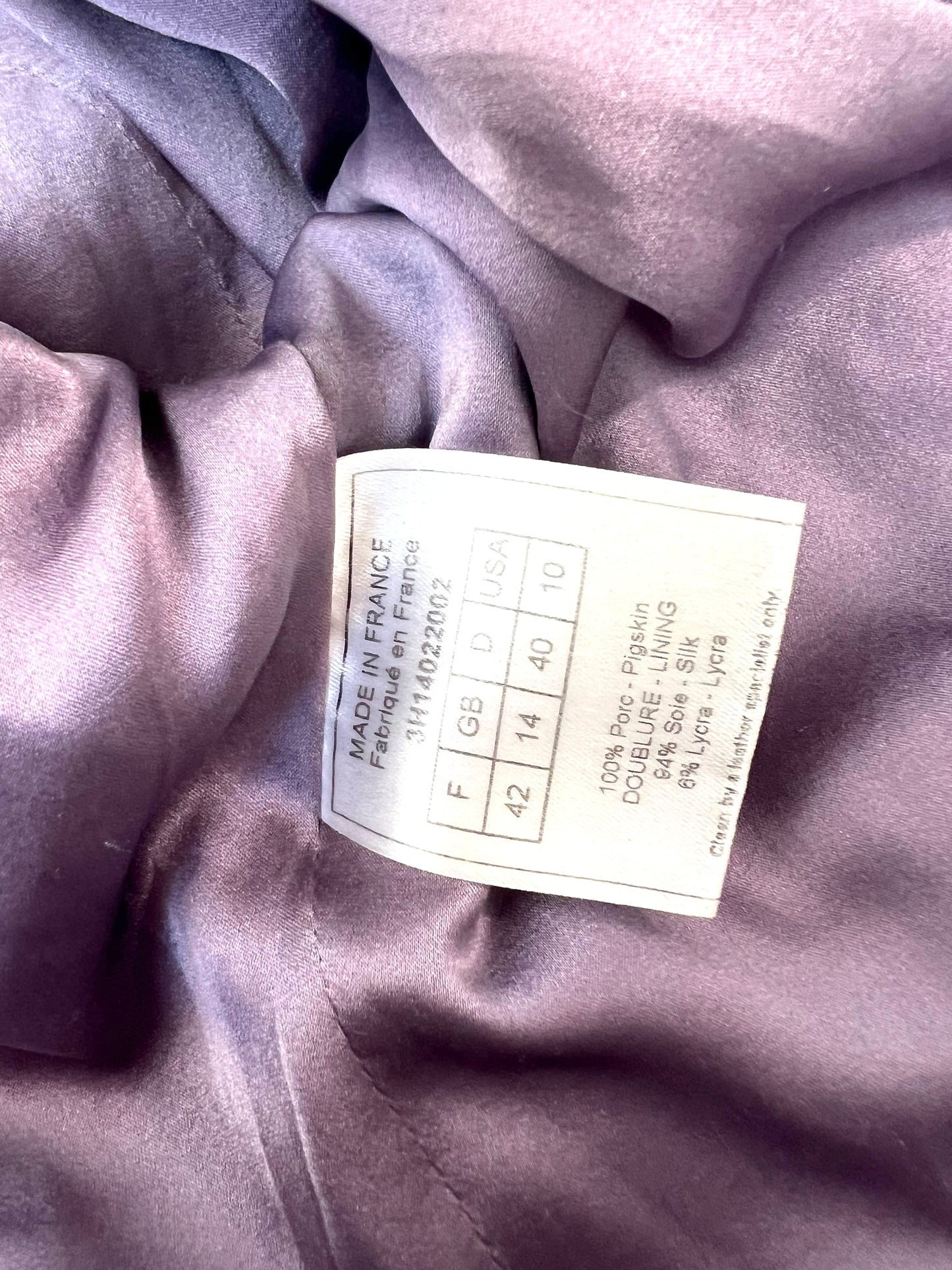 Christian Dior F/W 2003 Lilac Suede Biker Ensemble