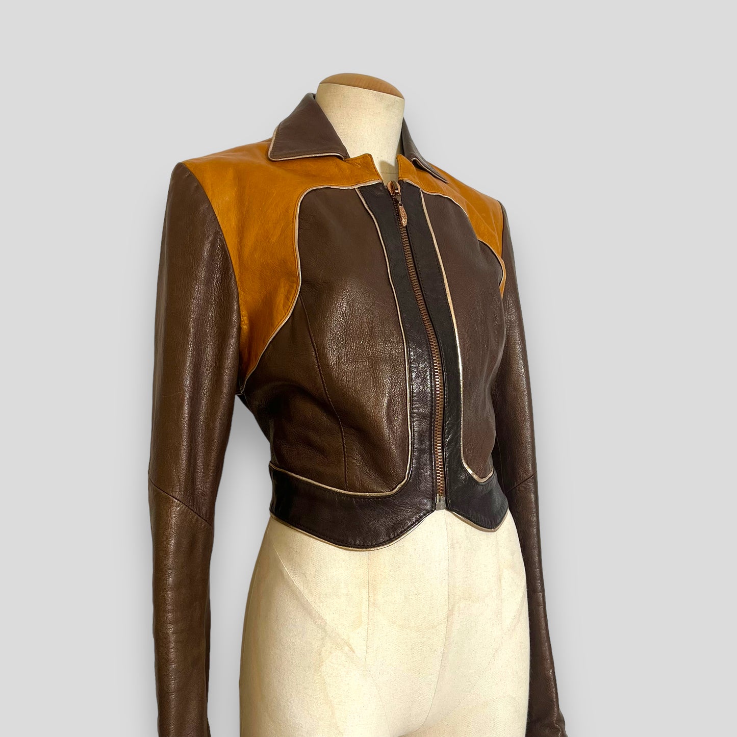 (Hold) Roberto Cavalli 2002 leather jacket