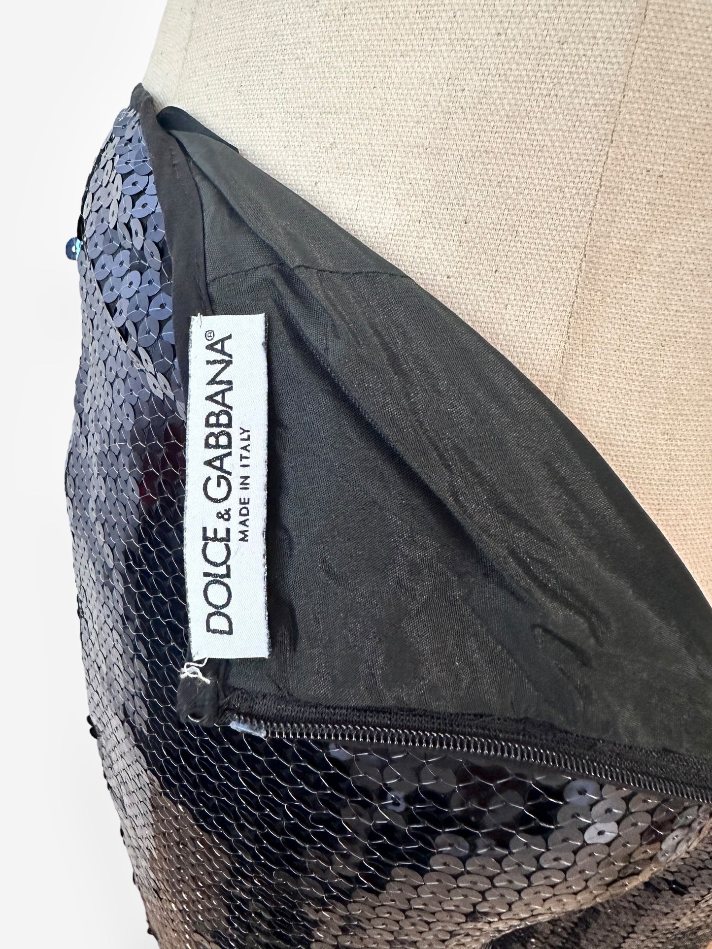 Dolce & Gabbana c1999 sequin pants (dark blue)