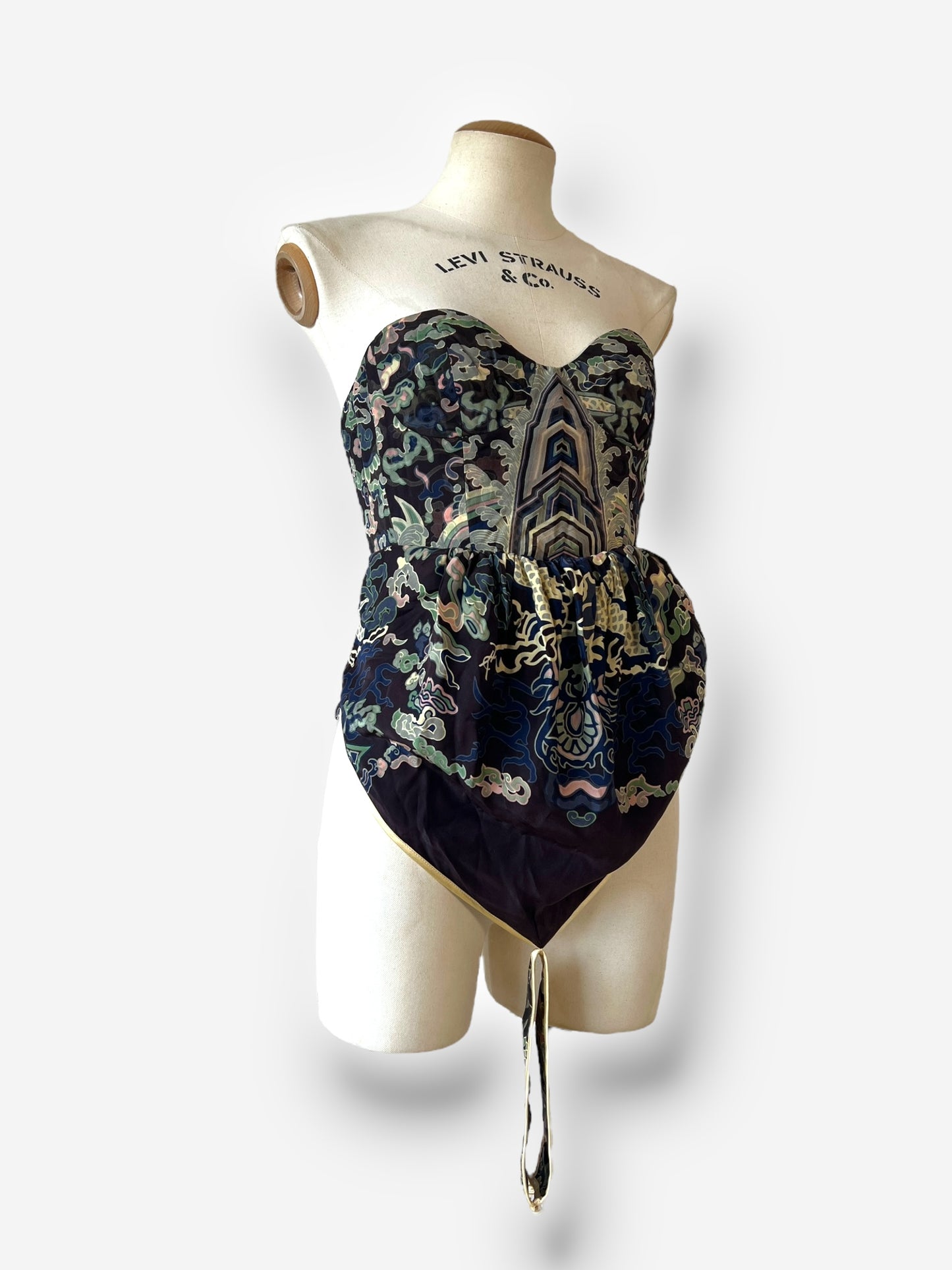 Yves Saint Laurent by Tom ford 2004 halter asian inspired top