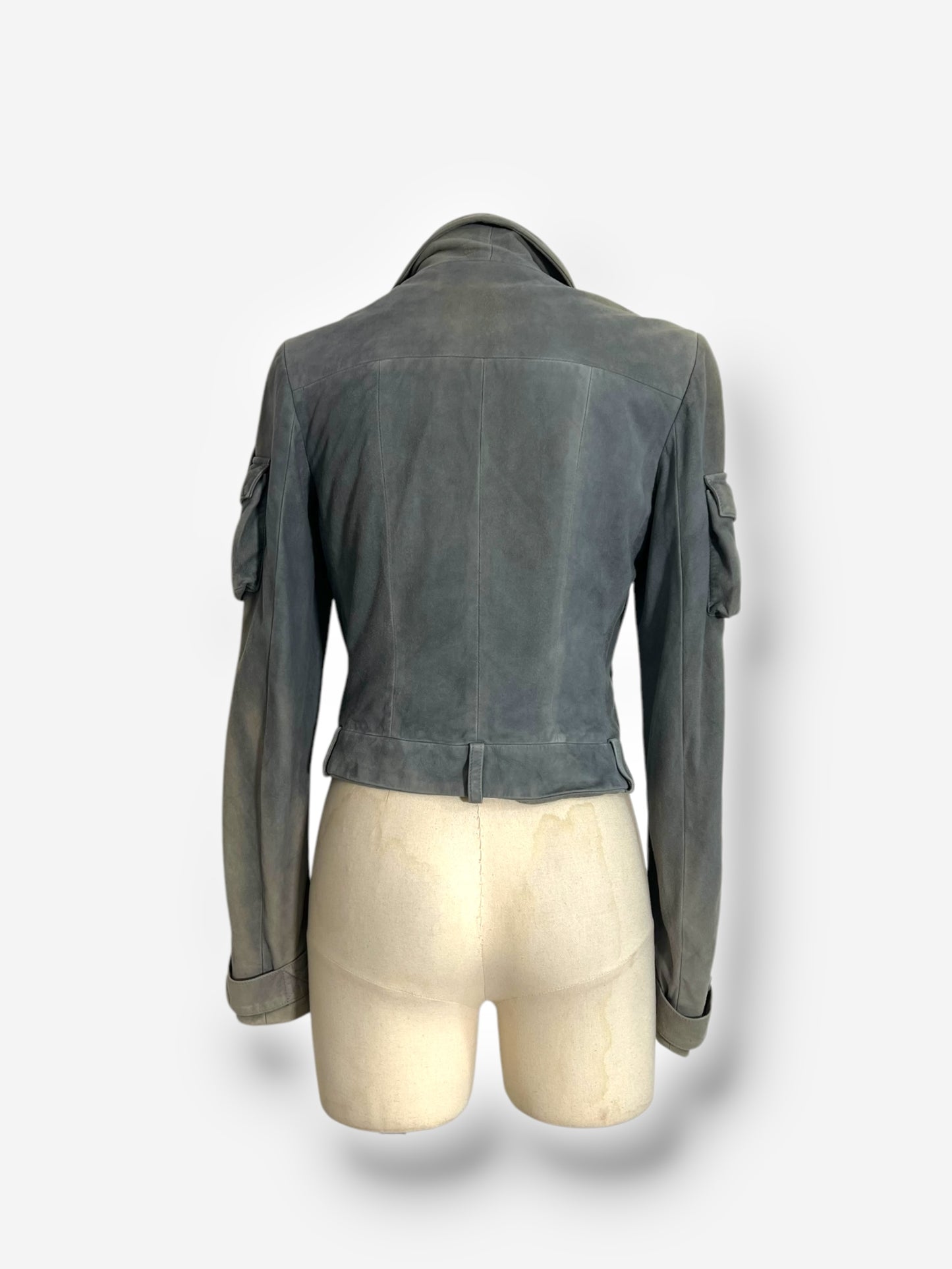 John Galliano, 2003, Suede Leather cargo Jacket and Pants