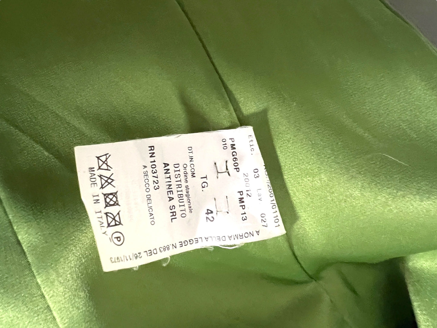 Armani Collezioni Green Shearling Fur Coat, Fall/Winter 2001