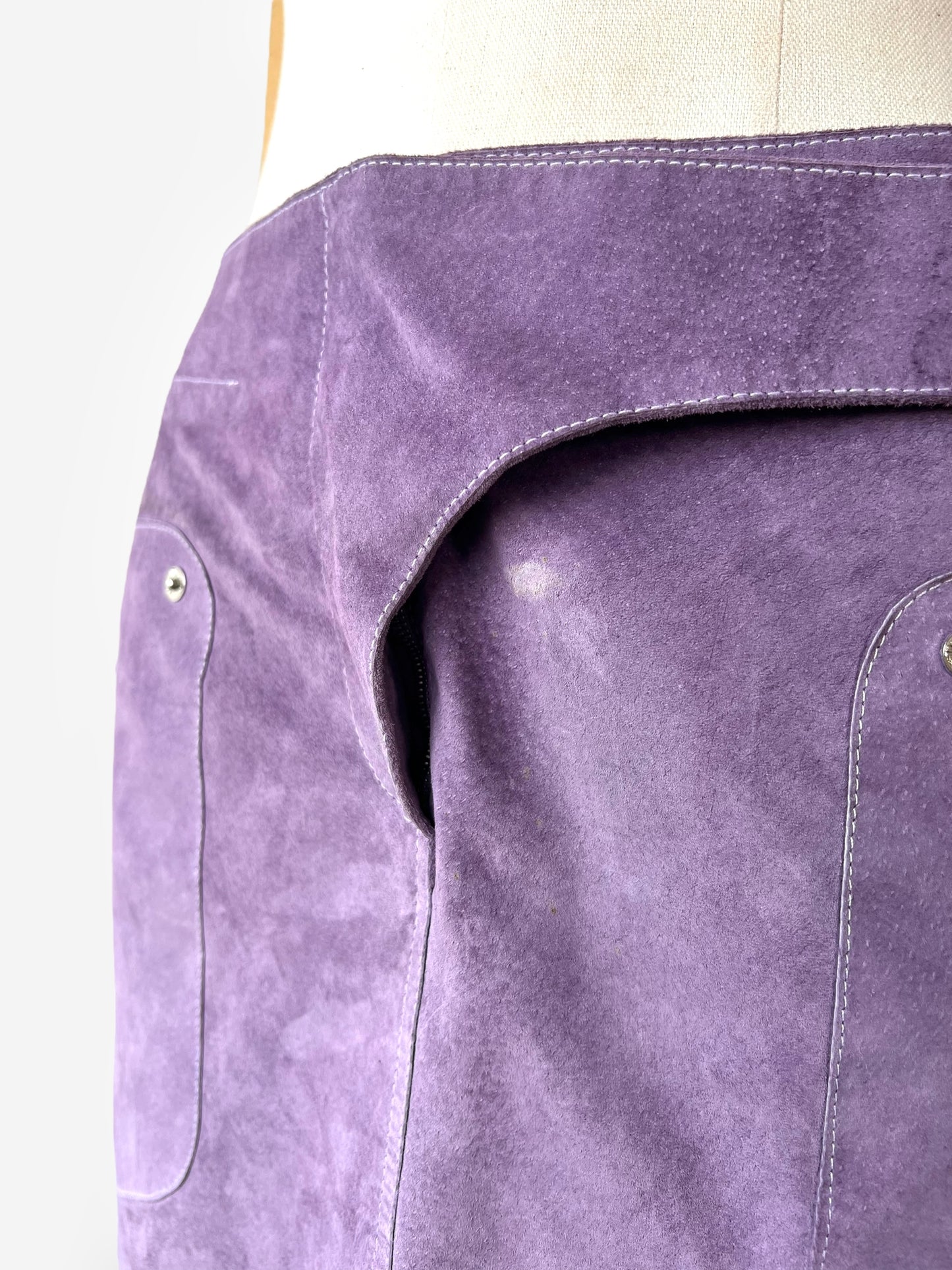 Christian Dior F/W 2003 Lilac Suede Biker Ensemble