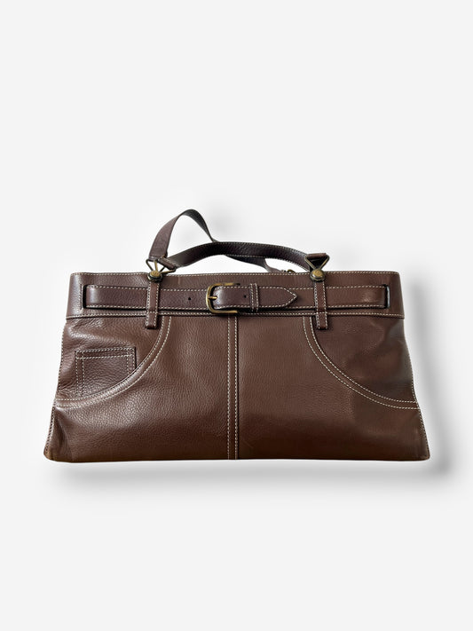 Christian Dior by John Galliano Leather Jeans Pocket Tote, 2001