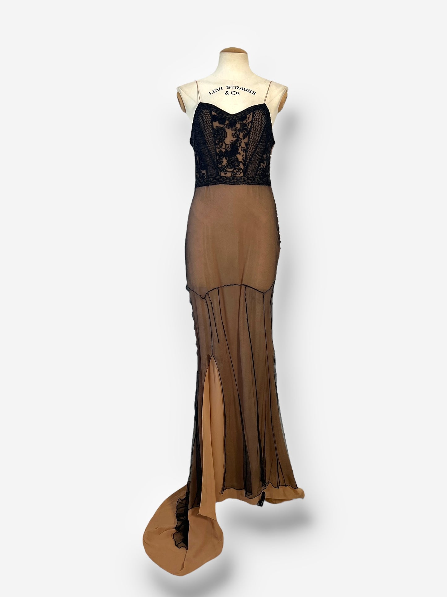 Dior by John Galliano 2005 beaded lace style gown