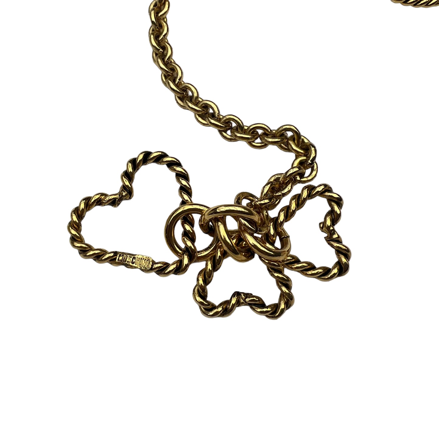 Vintage Moschino twisted heart chain