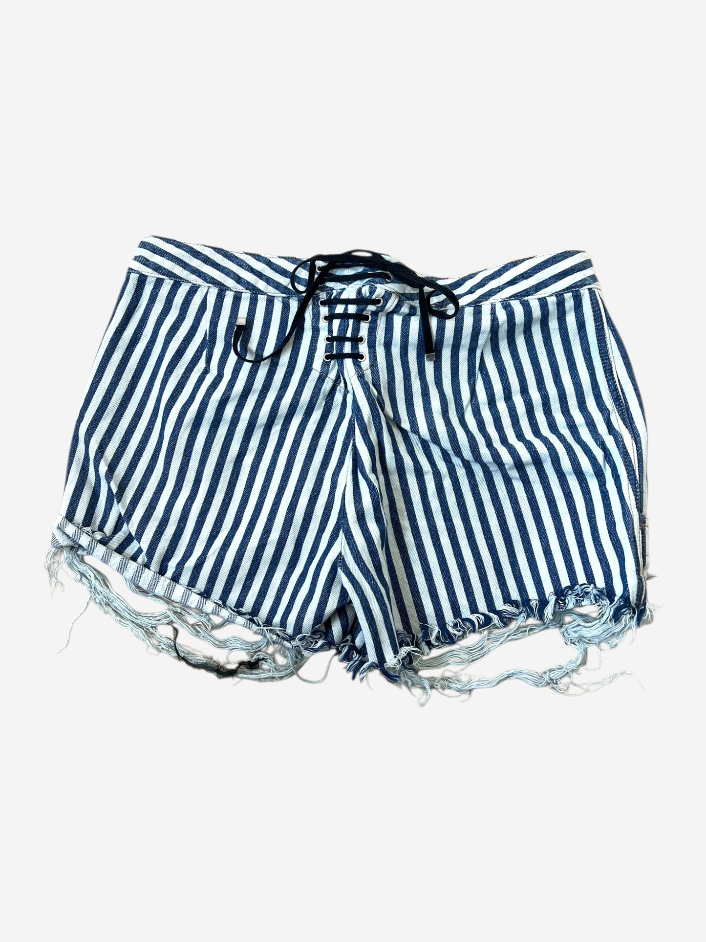 Dolce & Gabbana sailor stripe denim shorts, Spring Summer 2003 runway
