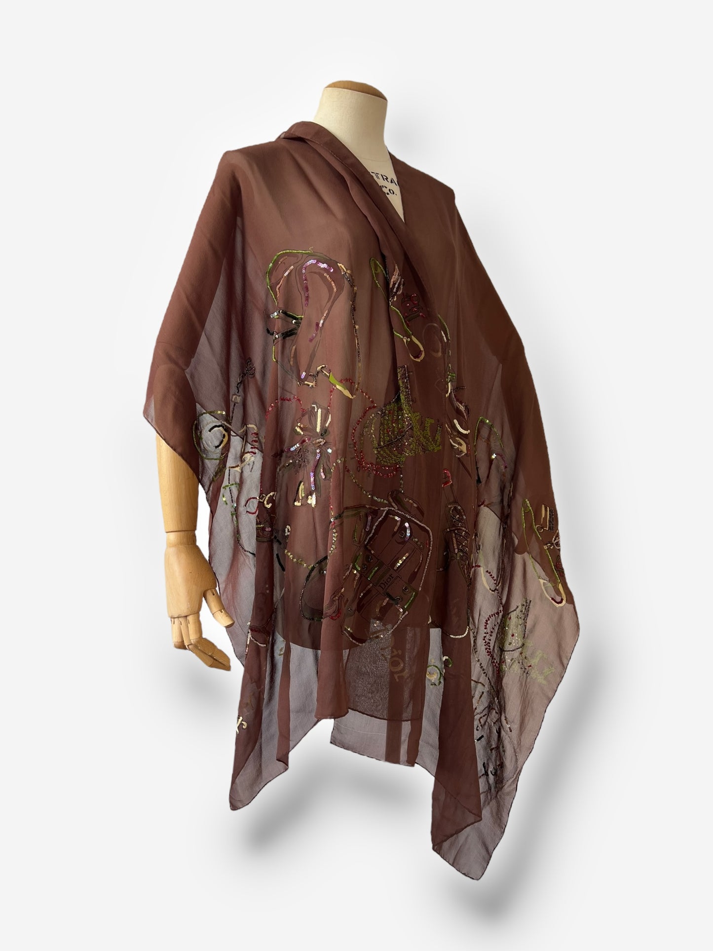Dior by John Galliano Embroidered Scarf, Circa Spring 2003