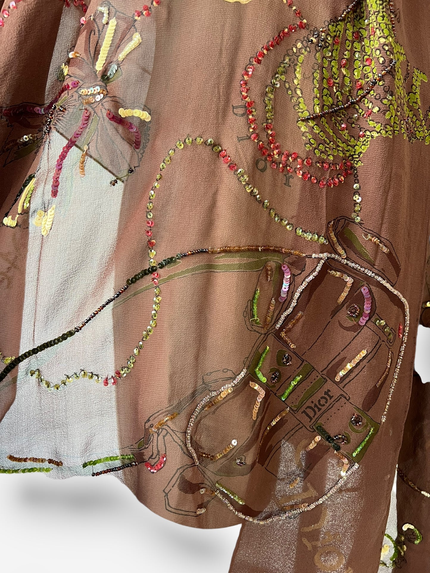 Dior by John Galliano Embroidered Scarf, Circa Spring 2003