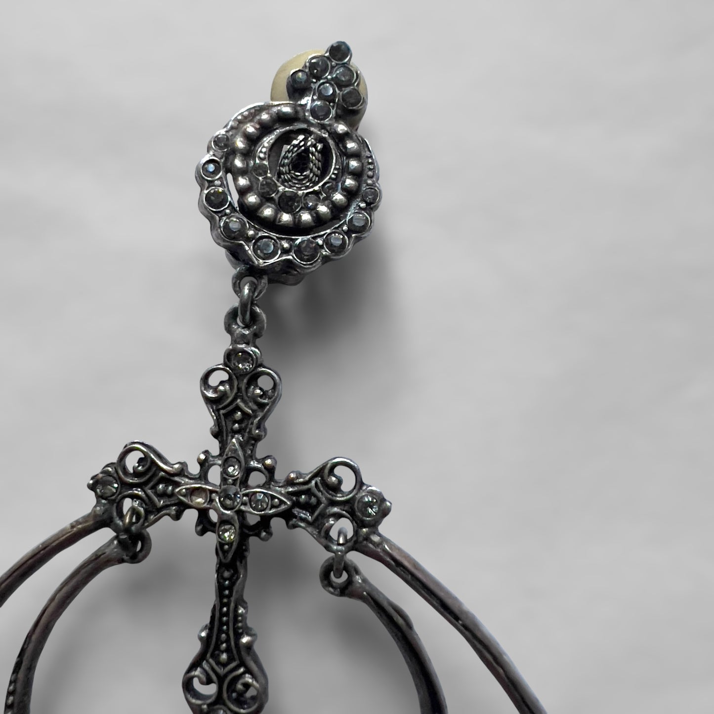 Christian Dior by John Galliano, S/S 1999 Runway Hoop Earrings with Crosses