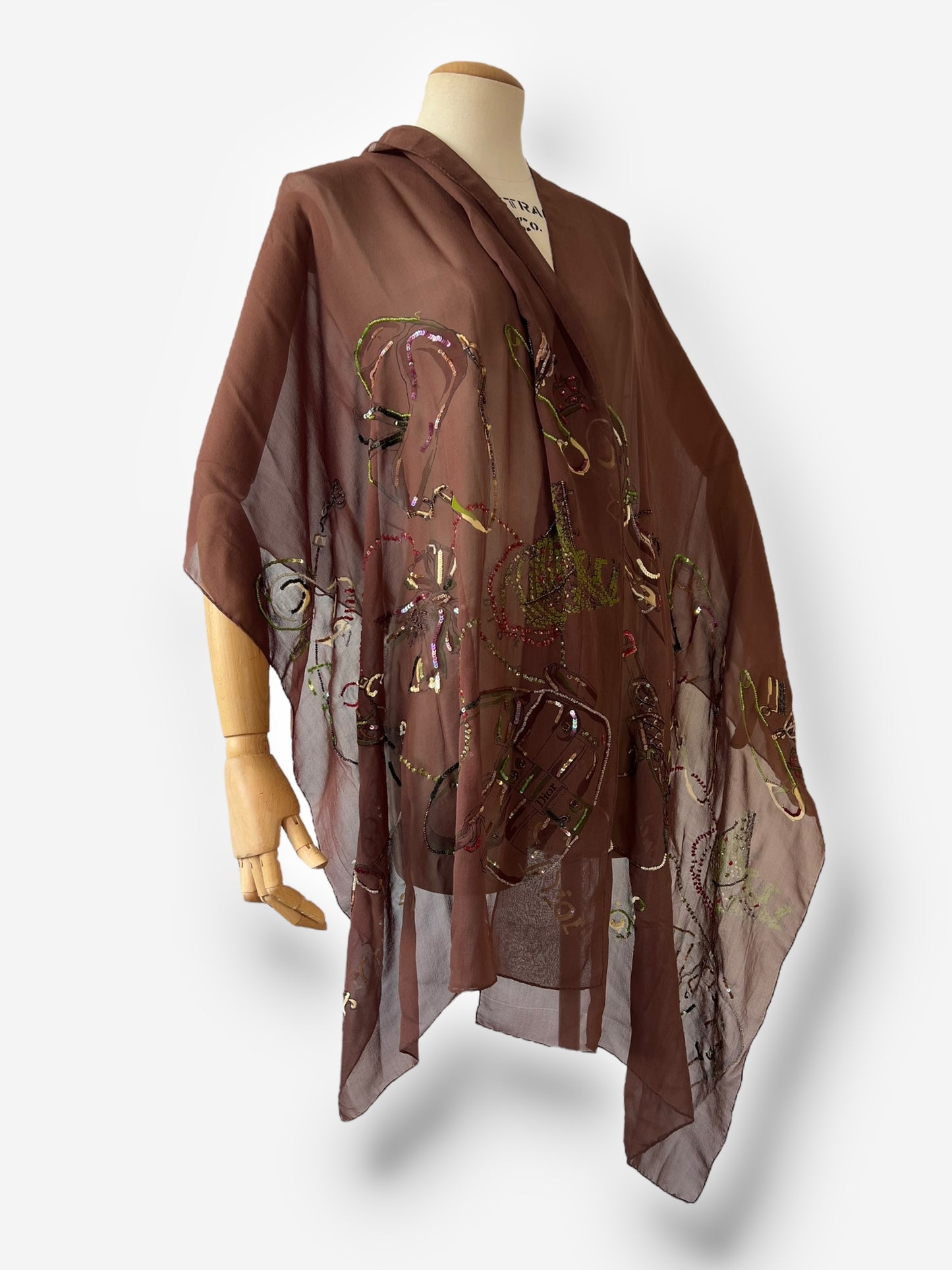 Dior by John Galliano Embroidered Scarf, Circa Spring 2003