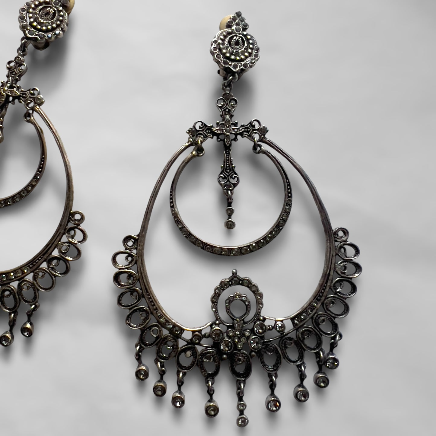 Christian Dior by John Galliano, S/S 1999 Runway Hoop Earrings with Crosses