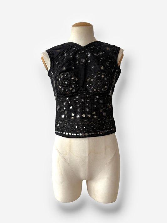 Gucci by Tom Ford Mirror-Embroidered Backless Top