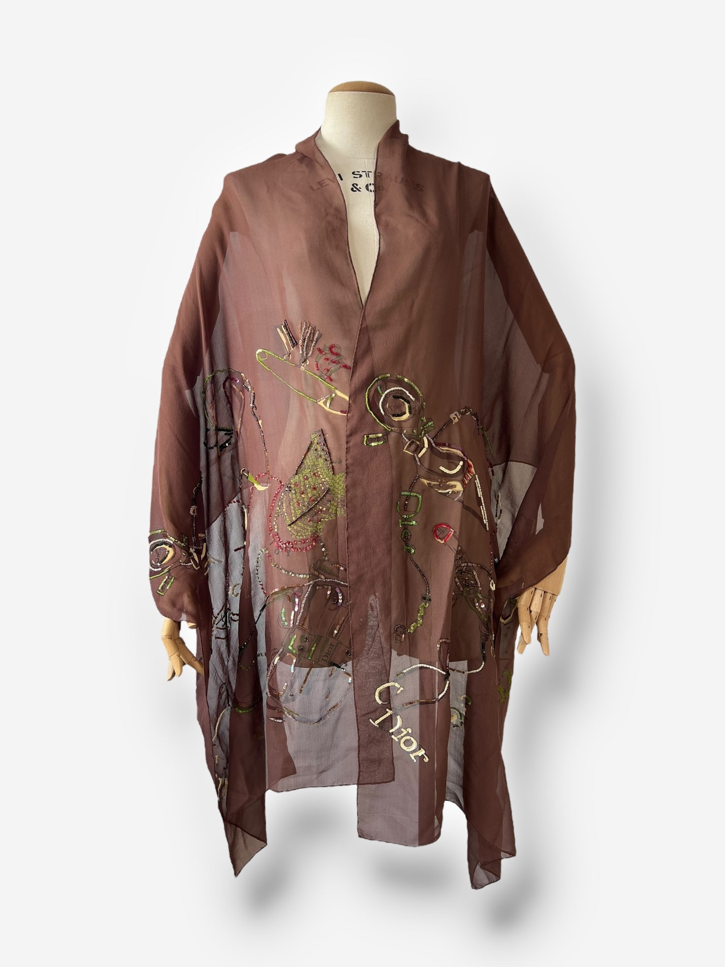 Dior by John Galliano Embroidered Scarf, Circa Spring 2003