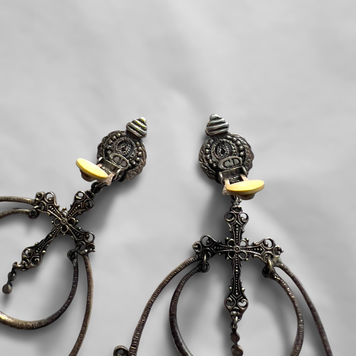 Christian Dior by John Galliano, S/S 1999 Runway Hoop Earrings with Crosses