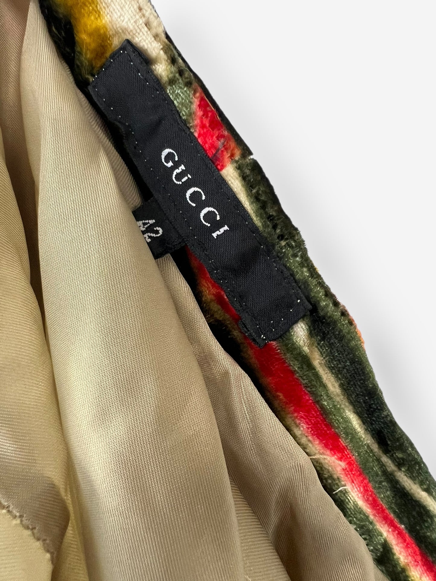 Gucci by Tom Ford 1999 F/W Runway Swirl Print Velvet Trousers
