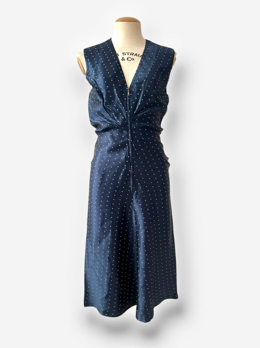 Maison Martin Margiela Spring/Summer 2007 Navy Star Print Draped Dress