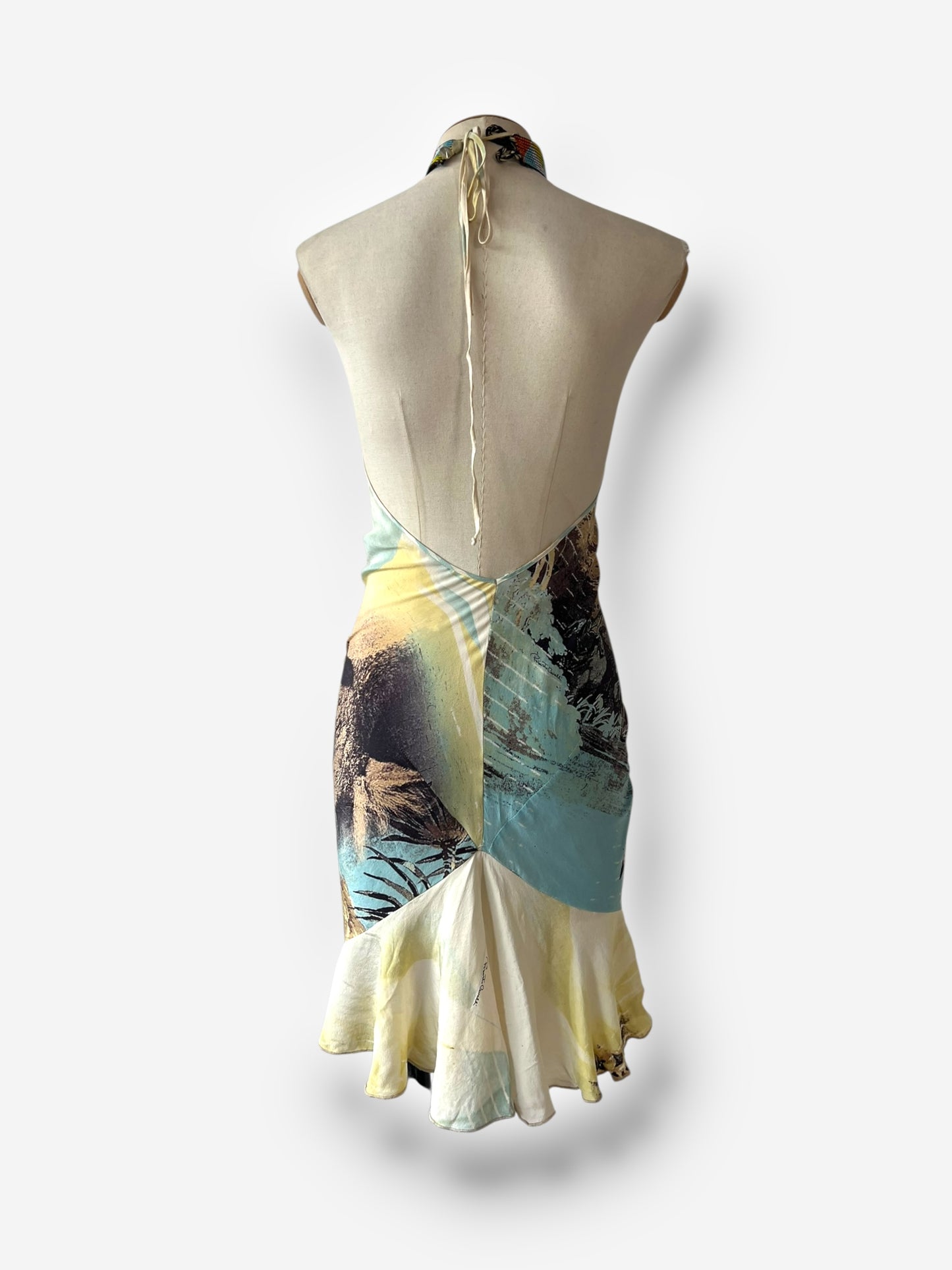 Roberto Cavalli Lion Print Halter Dress, Spring/Summer 2002