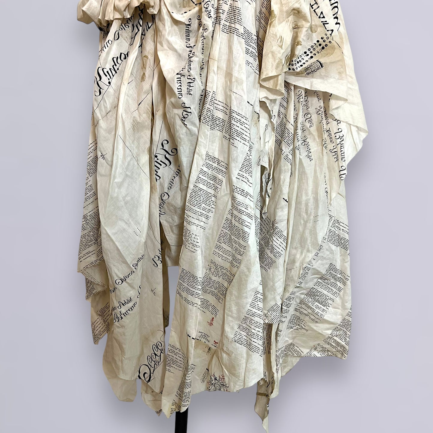 Issey miyake 2003 newspaper runway gown