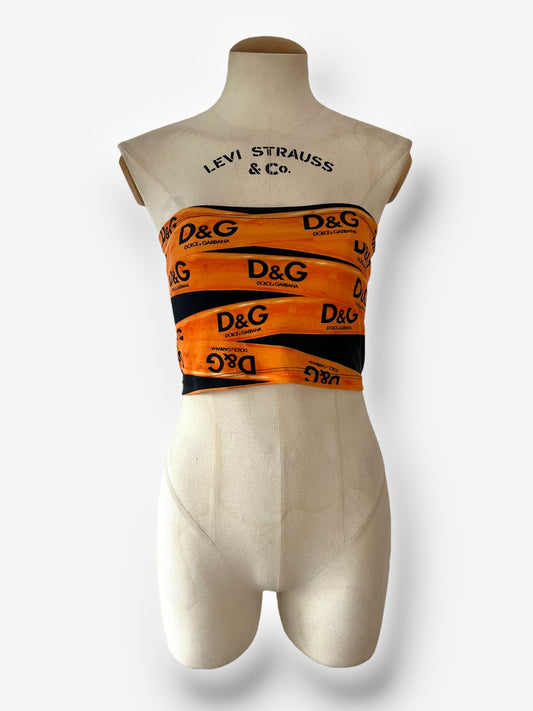 D&G by Dolce & Gabbana, F/W 2003 "Tape Effect" Tube Top
