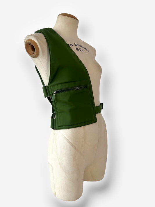 Miu Miu Spring/Summer 1999 Green Chest Rig Bag – Military Green