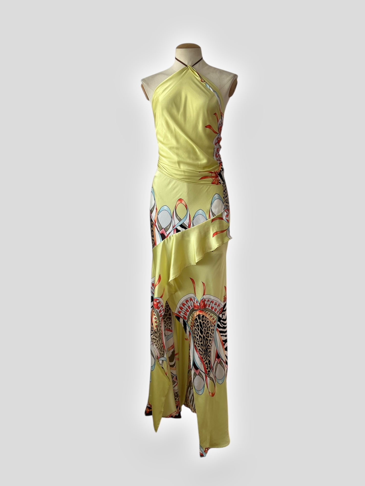Roberto Cavalli Yellow Silk Cheetah Print Ensemble, Spring/Summer 2004