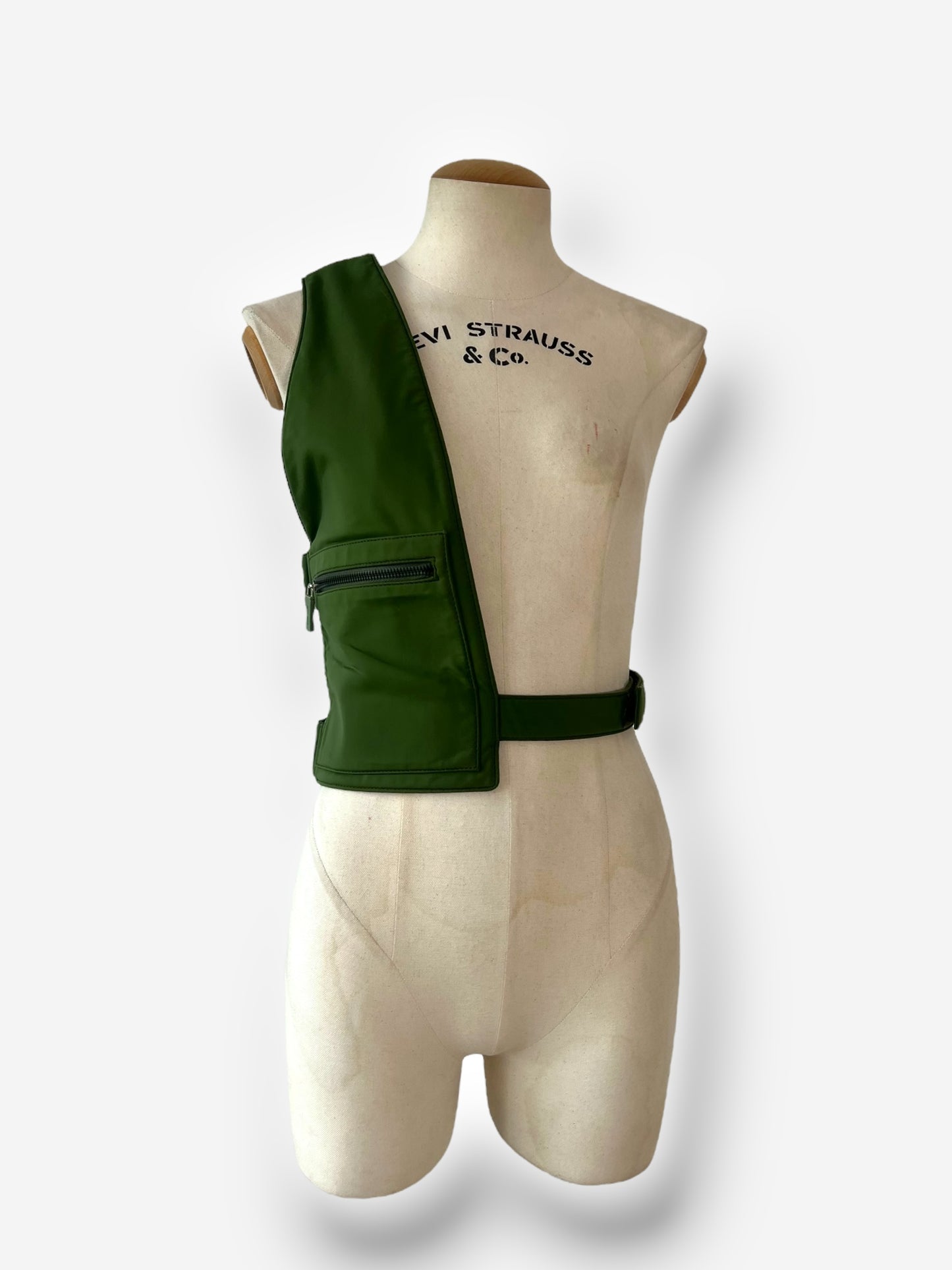 Miu Miu Spring/Summer 1999 Green Chest Rig Bag – Military Green
