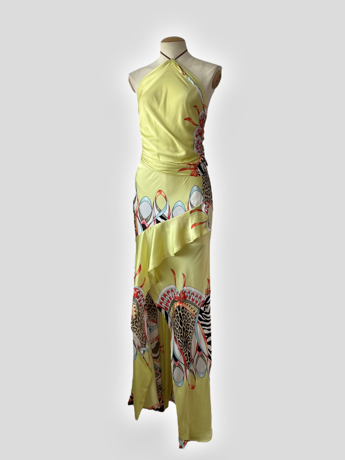 Roberto Cavalli Yellow Silk Cheetah Print Ensemble, Spring/Summer 2004