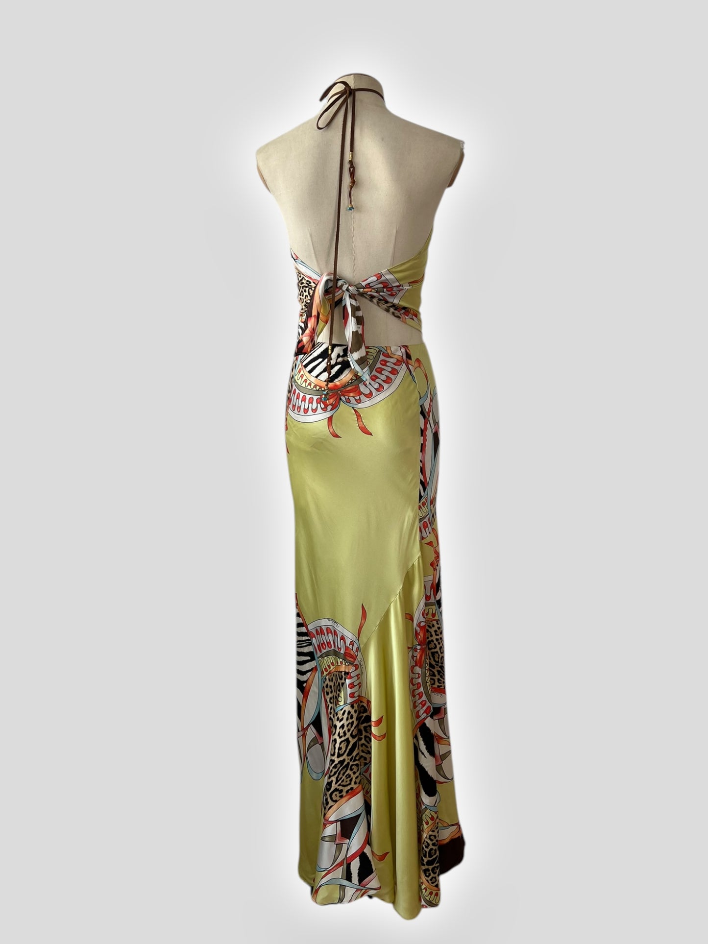 Roberto Cavalli Yellow Silk Cheetah Print Ensemble, Spring/Summer 2004