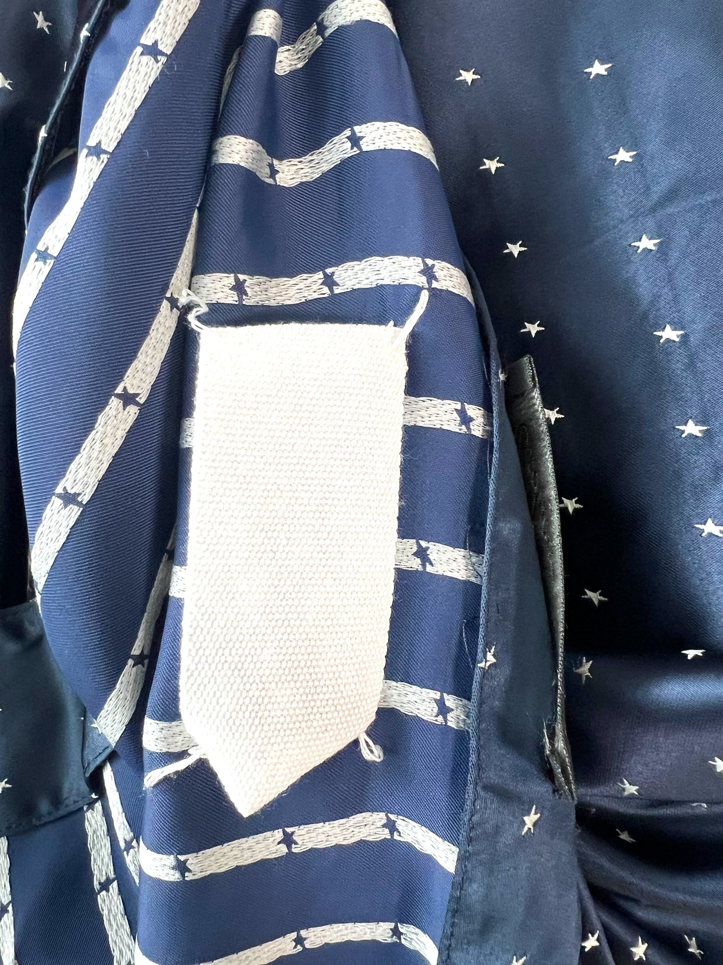 Maison Martin Margiela Spring/Summer 2007 Navy Star Print Draped Dress